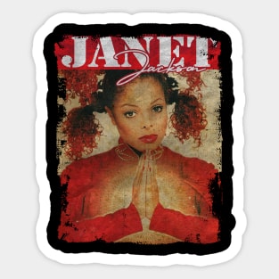 TEXTURE ART- JANET JACKSON RETRO Sticker